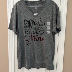 NWT Next Level Apparal Women’s short sleeve V-Neck T-Shirt Size Medium Grey